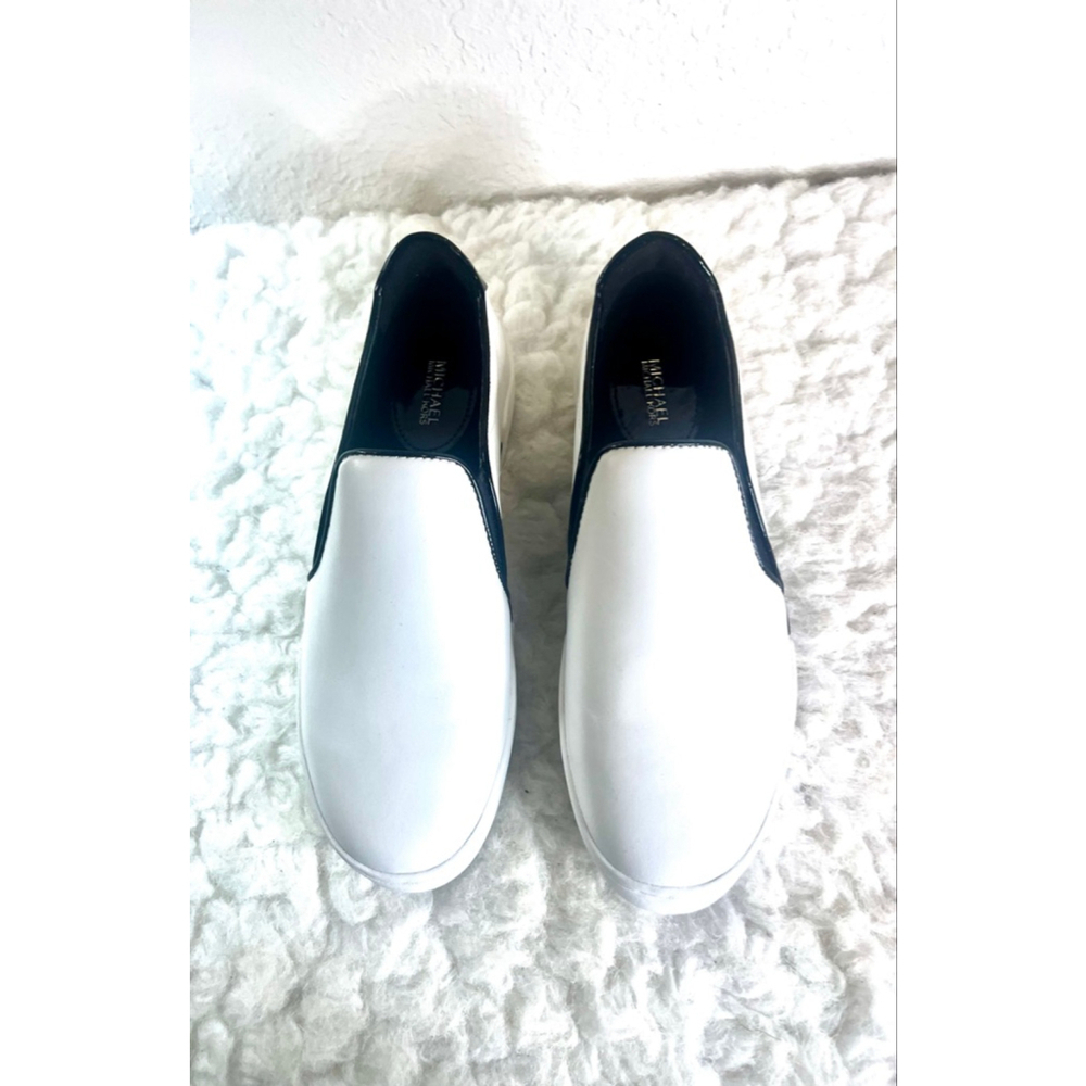 Michael Kors Brenden White Leather slip-on fashion sneakers women size 8M